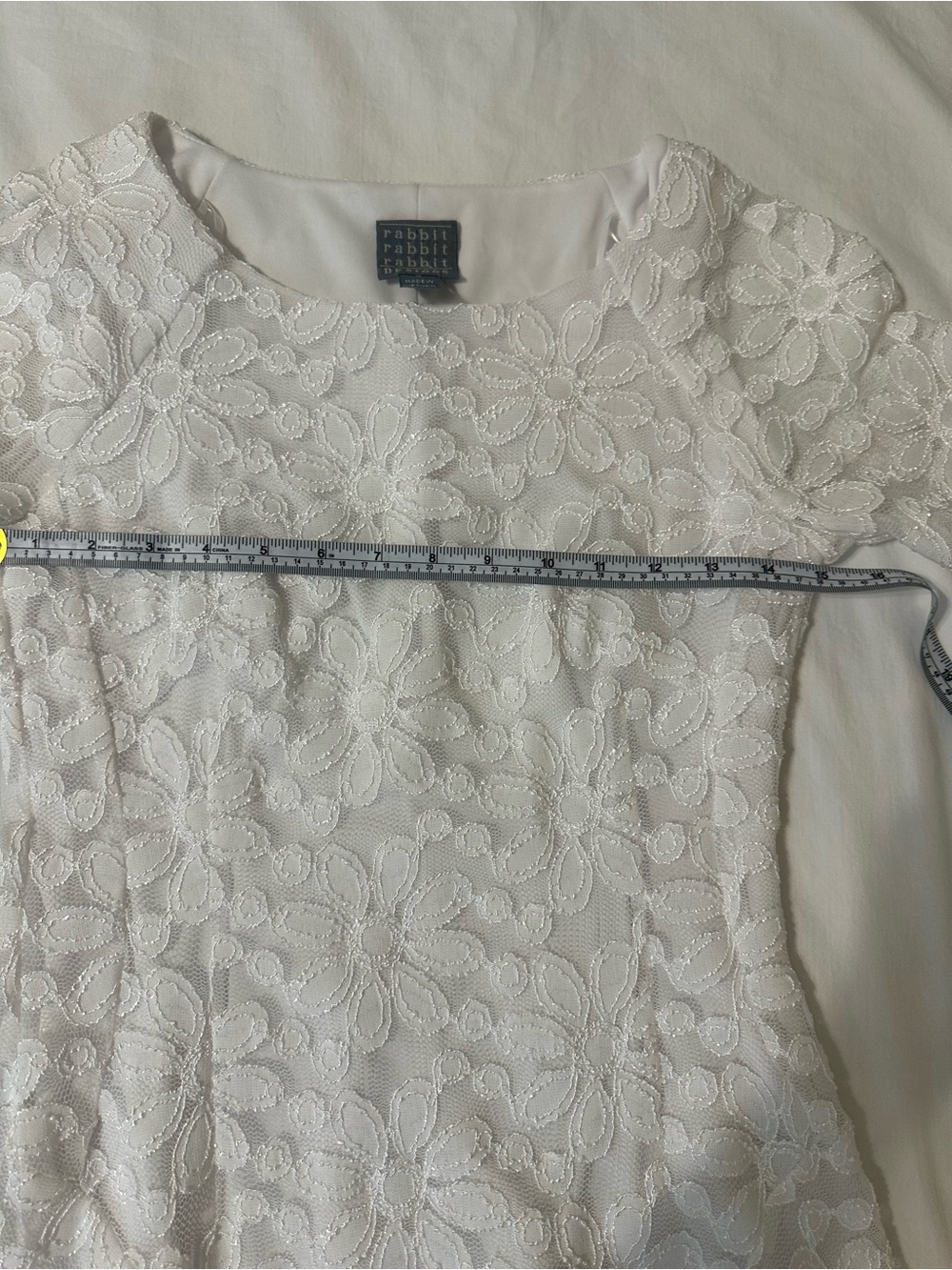 Rabbit Rabbit Rabbit White Lace Overlay Dress - Picture 8 of 10